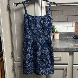 Skylar Rose Floral Blue Dress